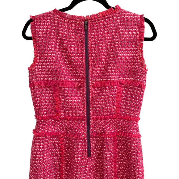 Tory Burch Women’s Petula Merlot Tweed Fringe Sleeveless Sheath Dress size 2 - Picture 7 of 12
